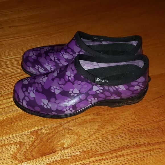 Sloggers purple paw print rain boots - Picture 3 of 6